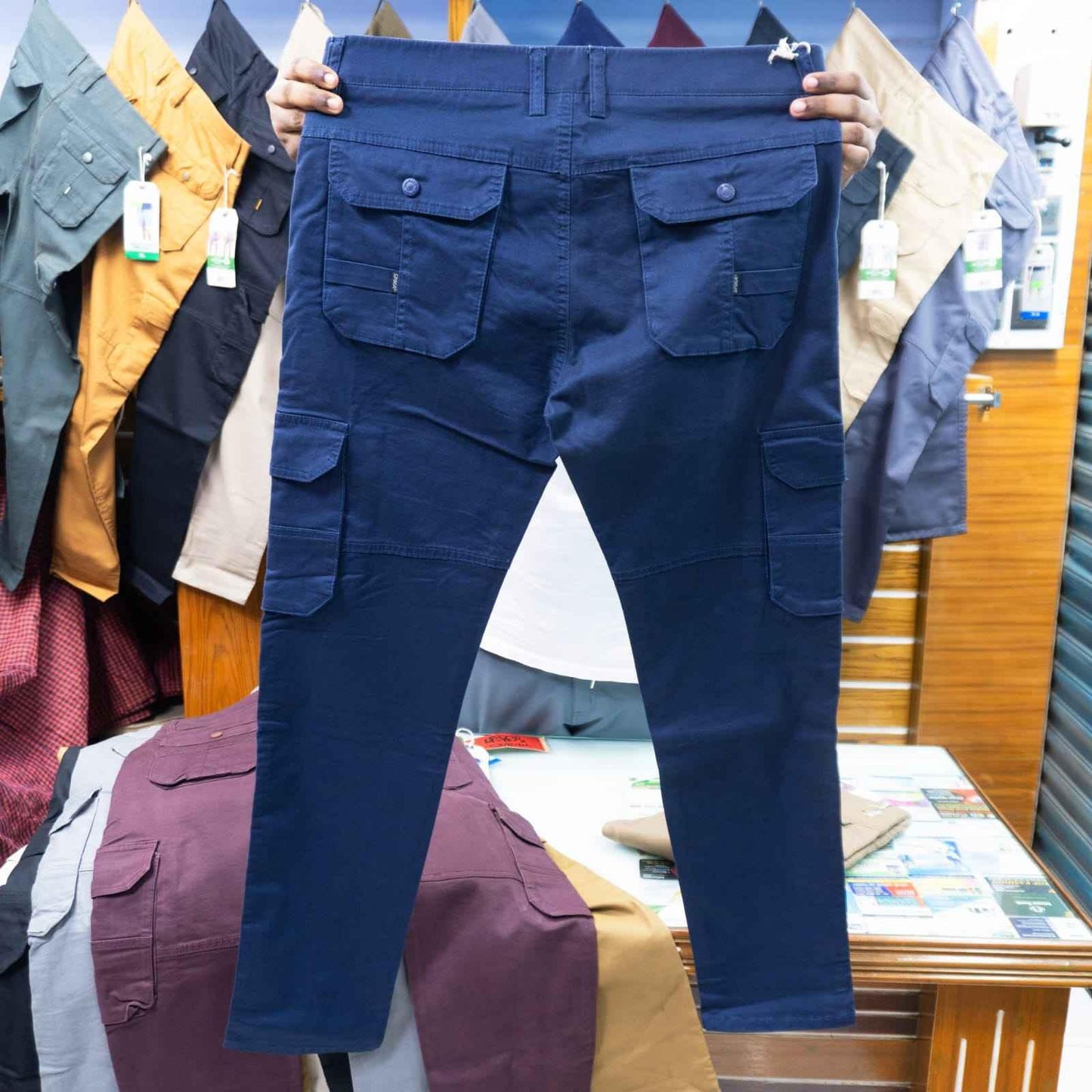 "বুলু কালার" কার্গো প্যান্ট রেগুলার সাইজ (২৭ থেকে ৩৪)