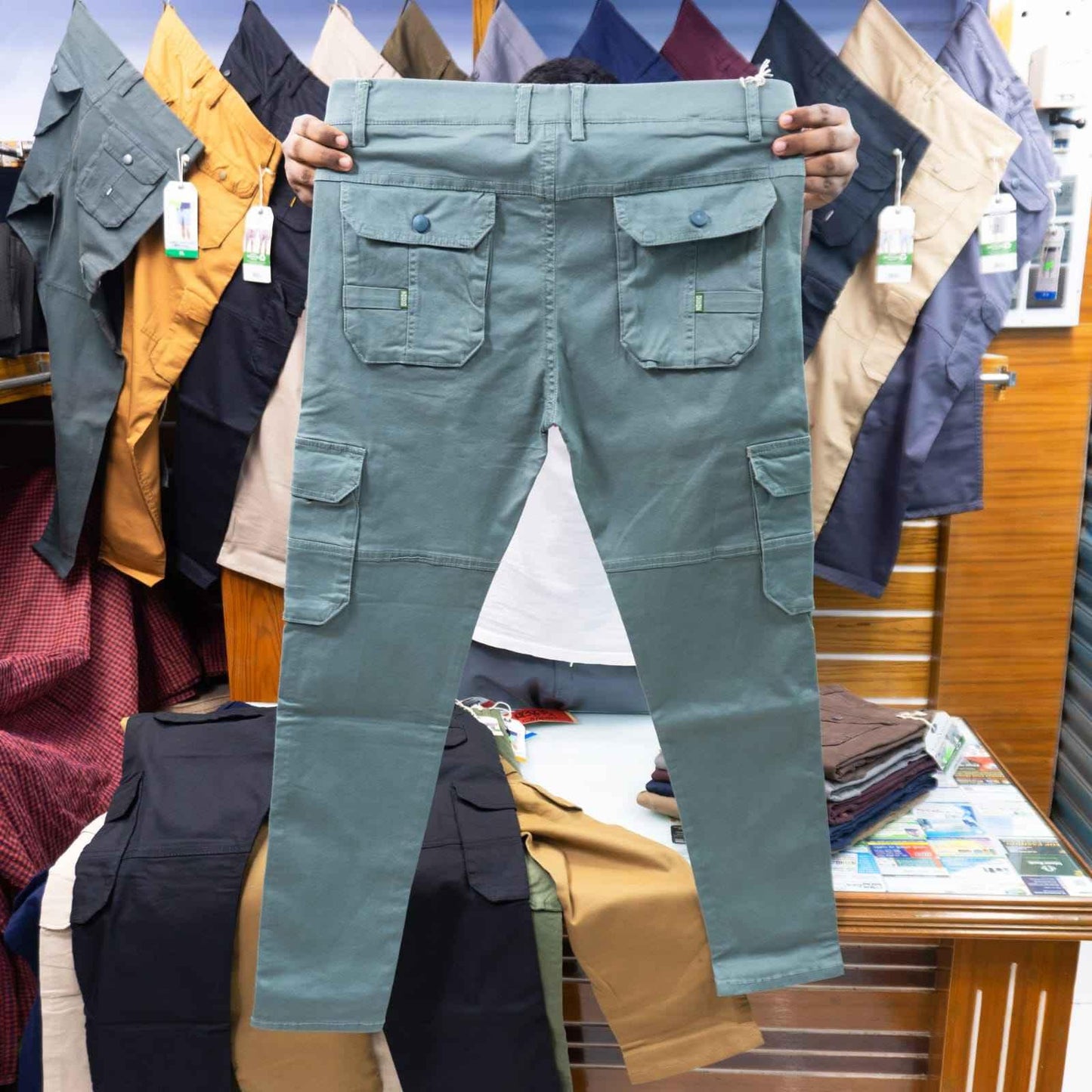 "মিন্ত কালার" কার্গো প্যান্ট রেগুলার সাইজ (২৭ থেকে ৩৪)